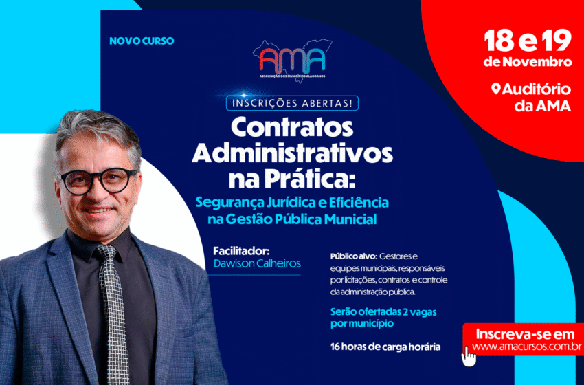  AMA abre inscrições para curso sobre gestão eficiente de contratos administrativos – AMA
