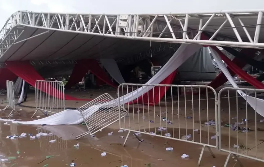  SP: Uma pessoa morre e 40 se ferem em queda de estrutura durante festa