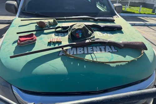 BPA apreende armas, resgata aves silvestres e flagra caça ilegal em Alagoas
