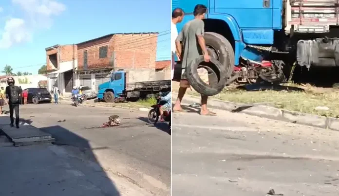 Carro perde motor após motorista perder controle e atropelar mulher em avenida; vídeo