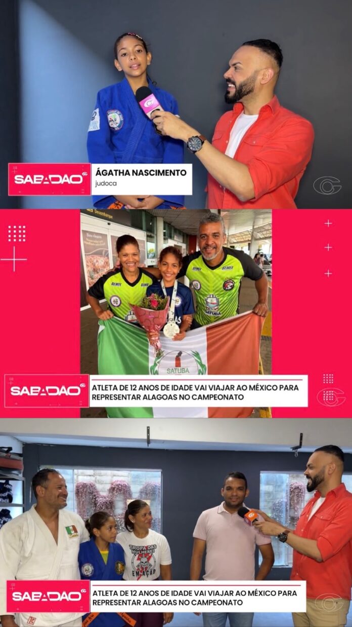 Conheça alagoana de 12 anos que vai disputar o Campeonato Pan-Americano de judô no México