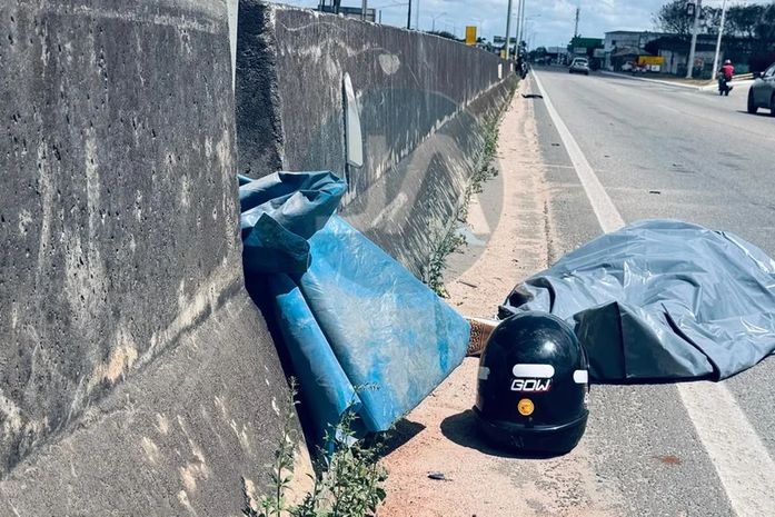Homem morre após perder o controle de moto e bater em poste na AL-110 em Arapiraca