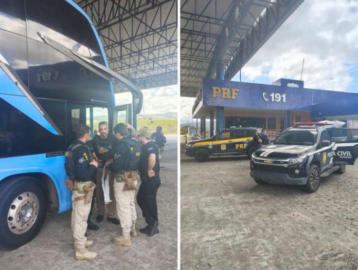 Operação Eixo Norte apreende cocaína e maconha em ônibus interestadual na BR-104