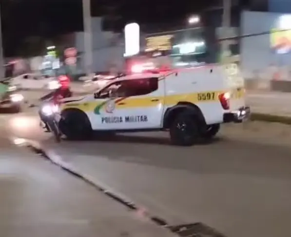 PM atropela motociclista durante ato pela vitória de Lula